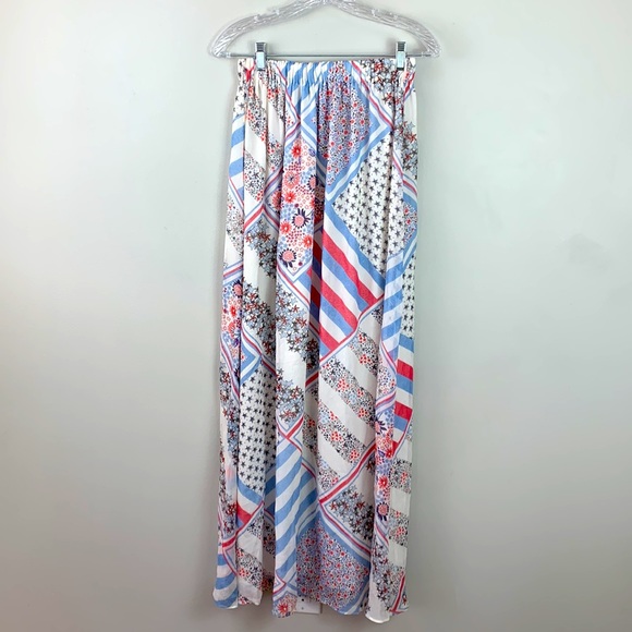HTF Tommy Hilfiger x Gigi Hadid Pure Silk Printed Maxi Skirt NEW! - Picture 8 of 14